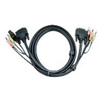 Мрежов комутатор ATEN 2L-7D03U - video / USB / audio cable - 3 m