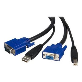 USB хъб KVM cable - 2x USB / 2x VGA - 1.8 m