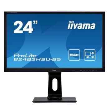 Монитор Iiyama LED-Display ProLite B2483HSU-B5 - 61cm (24 ) - 1920 x 1080 Full HD"