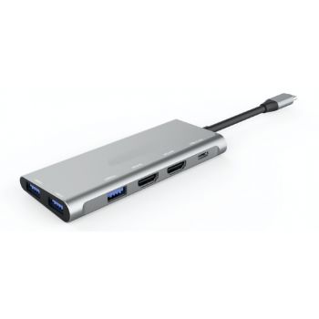 USB хъб GEMBIRD USB Type-C 3-in-1 multi-port adapter (Hub + HDMI + PD)