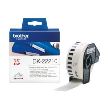 Консуматив за принтер Brother labels DK-22210 - Black on white