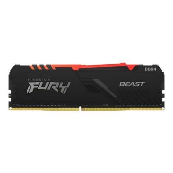 Памет за настолен компютър Kingston FURY Beast RGB - DDR4 - kit - 32 GB: 2 x 16 GB - DIMM 288-pin - 3200 MHz / PC4-25600 - unbuffered