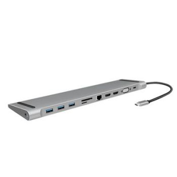 Аксесоар за лаптоп NB Acc Logilink Docking USB-C 11-port PD Silver