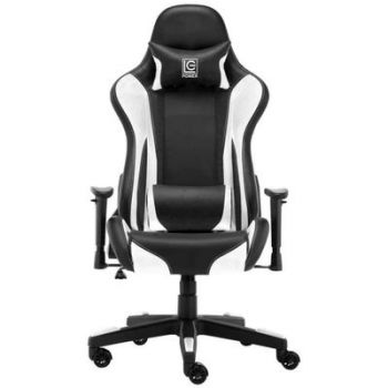Геймърски аксесоар LC-Power Gaming Chair LC-GC-600BR - Black/White