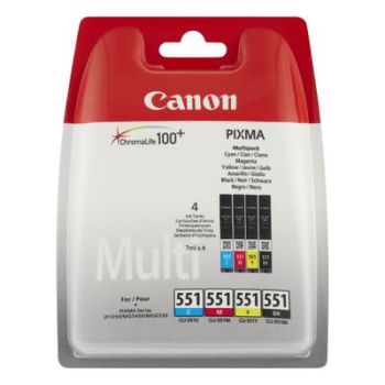 Консуматив за принтер Canon CLI-551 ink tank - 4-pack - Black, yellow, cyan, magenta