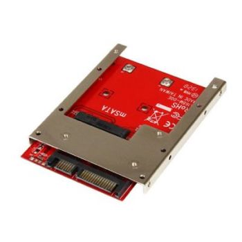 Аксесоар mSATA SSD to 2.5in SATA Adapter Converter - mSATA to SATA Adapter for 2.5in bay with Open Frame Bracket and 7mm Drive Height (SAT32MSAT257) - storage