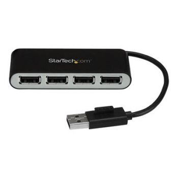 USB хъб 4 Port USB 2.0 Hub - USB Bus Powered - Portable Multi Port USB 2.0 Splitter and Expander Hub - Small Travel USB Hub (ST4200MINI2) - hub - 4 ports