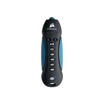 USB Флаш памет CORSAIR USB-Stick Padlock 3 - USB 3.2 Gen 1 (3.1 Gen 1) - 128 GB - Black / Blue
