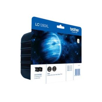 Консуматив за принтер Brother LC1280XL Twin-Pack - 2-pack - black - original - ink cartridge