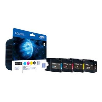 Консуматив за принтер Brother LC1280XL Value Pack - 4-pack - black, yellow, cyan, magenta - original - ink cartridge