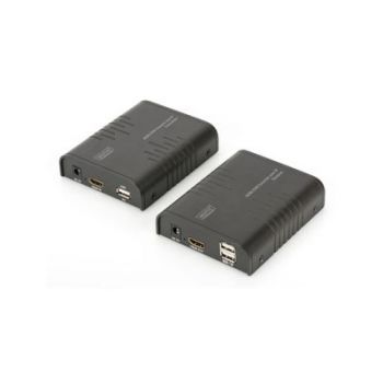 Адаптер DIGITUS Professional HDMI KVM Extender over IP, Set - KVM / audio extender - 100Mb LAN