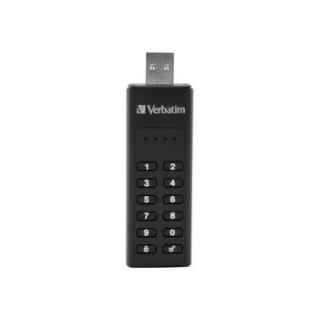 USB Флаш памет Verbatim USB-Stick Keypad Secure - USB 3.2 Gen 1 (3.1 Gen 1) - 128 GB - Black