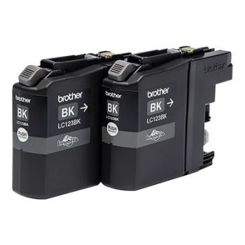 Консуматив за принтер Brother LC123BK - 2-pack - High Yield - black - original - ink cartridge