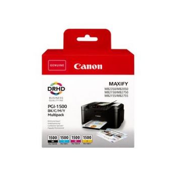 Консуматив за принтер Canon PGI-1500 BK/C/M/Y Multipack - 4-pack - black, yellow, cyan, magenta - original - ink tank