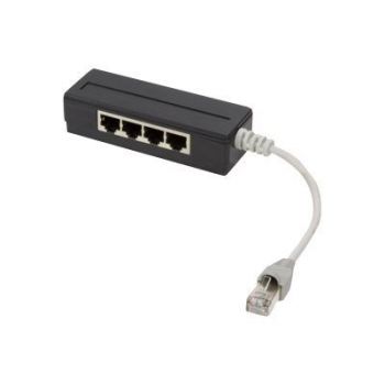 Адаптер LogiLink network splitter - 15 cm - black