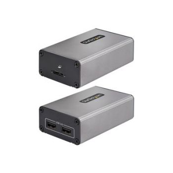 Адаптер 2-Port USB 3.0 Extender over OM3 Multimode Fiber, LC/LC, 2x 5Gbps USB-A Hub, 350m (1150ft) Range, Durable USB Fiber Optic Extender, Incl. 2x 10G MMF