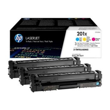 Консуматив за принтер HP 201X - 3-pack - High Yield - yellow, cyan, magenta - original - LaserJet - toner cartridge (CF253XM)