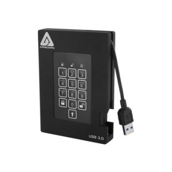 Твърд диск външен Apricorn Aegis Padlock Fortress A25-3PL256-500F - hard drive - 500 GB - USB 3.0