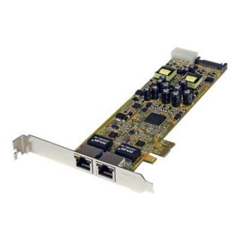 Мрежова карта Dual Port PCI Express Gigabit Ethernet Network Card Adapter - 2 Port PCIe NIC 10/100/100 Server Adapter with PoE PSE (ST2000PEXPSE) - network