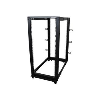 Мрежово устройство 25U Open Frame Server Rack - 4 Post Adjustable Depth (22"  to 40" ) Network Equipment Rack w/ Casters/ Levelers/ Cable Management