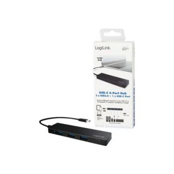 USB хъб LogiLink Ultra-slim USB-C 3.1 hub - hub - 4 ports