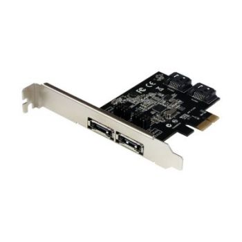 Адаптер 2 Port PCI Express SATA 6 Gbps eSATA Controller Card - Dual Port PCIe SATA III Card - 2 Int/2 Ext - SATA III 6Gbps (PEXESAT322I) - storage controller