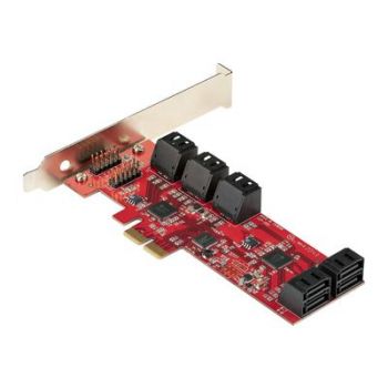 Адаптер SATA PCIe Card, 10 Port PCIe SATA Expansion card, 6Gbps SATA Card, Low/Full Profile, Stacked SATA Connectors, ASM1062 Non-Raid SATA Controller Card /
