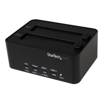 Аксесоар Dual Bay Hard Drive Duplicator and Eraser, Standalone HDDSSD ClonerCopier, USB 3.0 to SATA Docking Station, Hard Disk Duplicator and Sanitizer Dock -