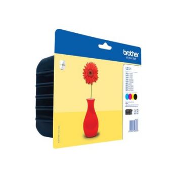 Консуматив за принтер Brother LC121 Value Pack - black, yellow, cyan, magenta - original - ink cartridge