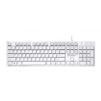 Клавиатура GEMBIRD KB-MCH-03-W, Multimedia "chocolate" keyboard, USB, white