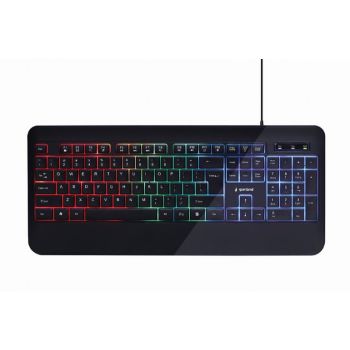 Клавиатура GEMBIRD KB-UML-03 Slim "Rainbow" backlight multimedia keyboard, black