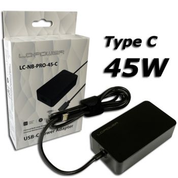 Зарядно за лапоп LC-Power 45W Type-C (LC-NB-PRO-45-C)