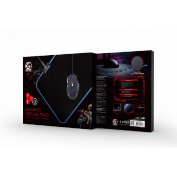 Подложка за мишка GEMBIRD Gaming mouse pad with LED light effect,  M-size