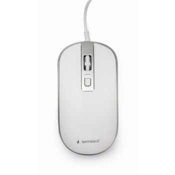 Мишка Gembird MUS-4B-06-WS Wired optical mouse, USB, white/silver