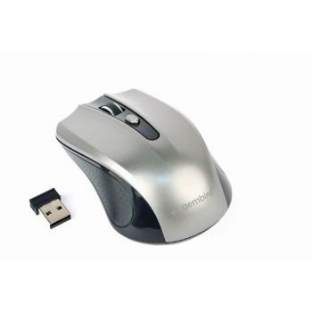 Мишка GEMBIRD MUSW-4B-04-BG Wireless optical mouse, черно/сиво
