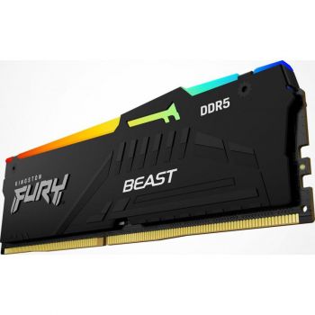 Памет за настолен компютър Kingston FURY Beast RGB DIMM 32GB (2x8GB) DDR5 CL38 4800MHz 