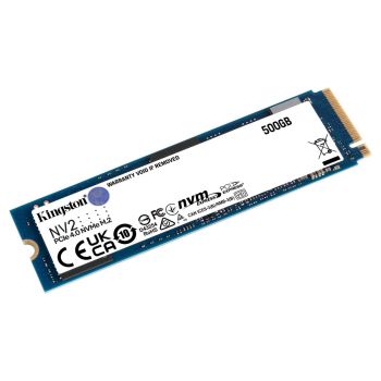 Твърд диск SSD Kingston 500GB NV2 M.2 2280 PCIe 4.0 NVMe SSD, up to 3500/2100MB/s, 160TB