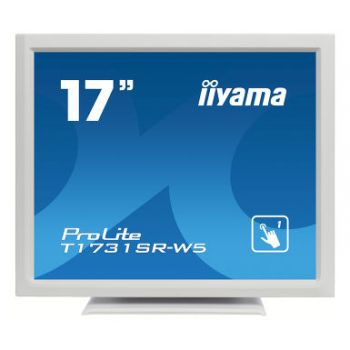 Тъч Монитор IIYAMA T1731SR-W5, 17'' TN LED Panel, 5:4, 1280x1024, resistive, single touch, White