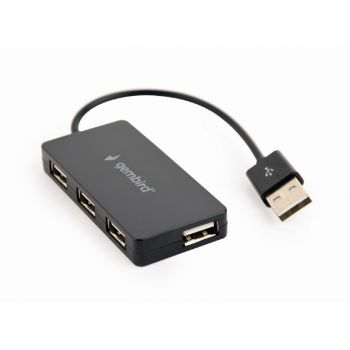USB хъб GEMBIRD UHB-U2P4-04 4-port USB hub, черно