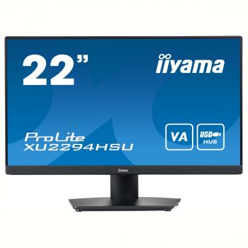 Монитор IIYAMA XU2294HSU-B2, 21,5'', VA Panel, FullHD, HDMI, DisplayPort, 2x USB 3.0, speakers, Blue light reducer